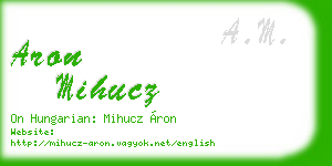 aron mihucz business card